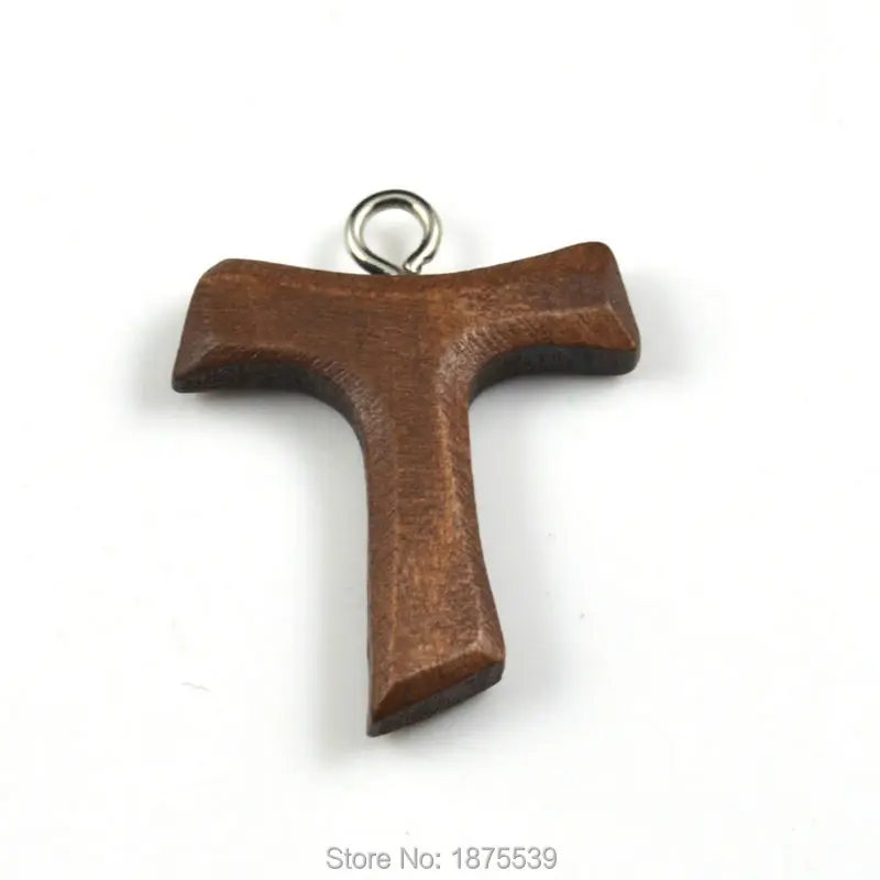 Темный кофе дерево Тау крест|tau cross|crosscross wood |