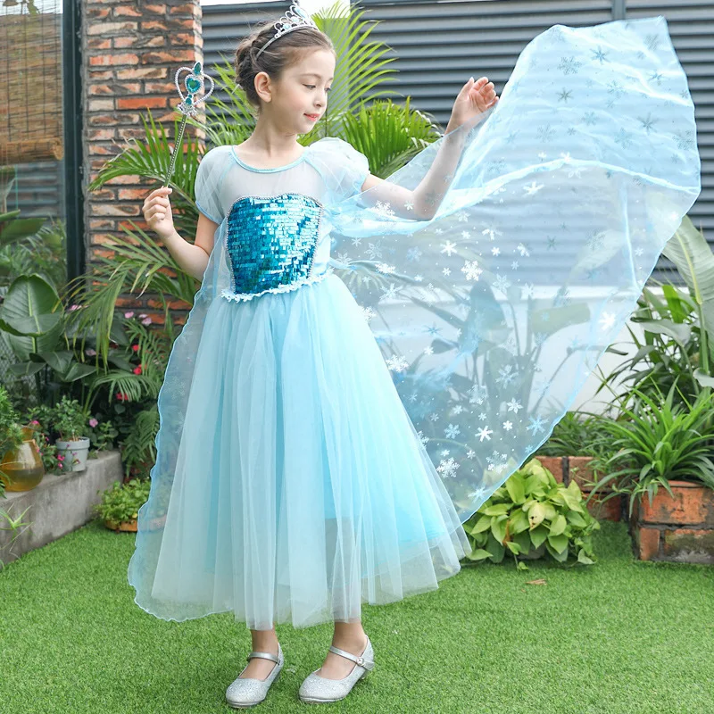 Хэллоуин Снежная королева Эльза Принцесса Анна торжественные платья девушки