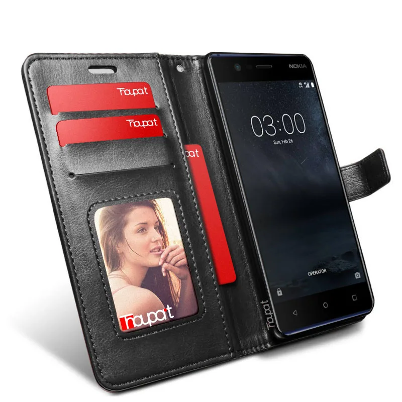 Чехол Thouport из искусственной кожи с откидной крышкой для Nokia 3 5 0 дюймов слот карт