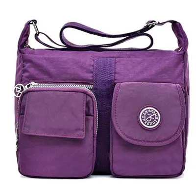 Purple Нейлоновые женские сумки-мессенджеры, повседневные клатчи Carteira, винтажные женские сумки, женские сумки через плечо, сумки на плечо - Цвет: Purple