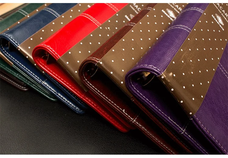 Кожаный спиральный блокнот дорожный дневник персональный Macaron