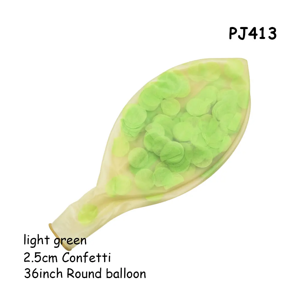 PJ413 balloon Украшения для девочек на день рождения, 36 дюймов, воздушный шар "Конфетти", тюль, круглые Гигантские Воздушные шары на год, вечерние украшения на день рождения - Цвет: PJ413 balloon