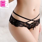Трусики женские кружевные прозрачные с заниженной талией, 6 шт.