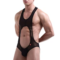 see through mens underwear briefs jumpsuits gay jockstrap mesh teddies bodysuits erotic lingerie sexy wrestling singlets leotard