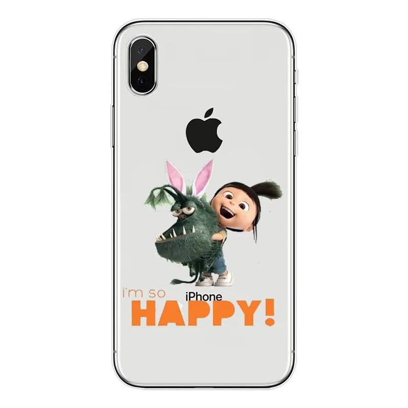 L002 Agnes Пушистый Единорог TPU Caso Capa de Мягкий силиконовый чехол для Apple iPhone 6 7 4 8 plus X 5 прозрачный чехол