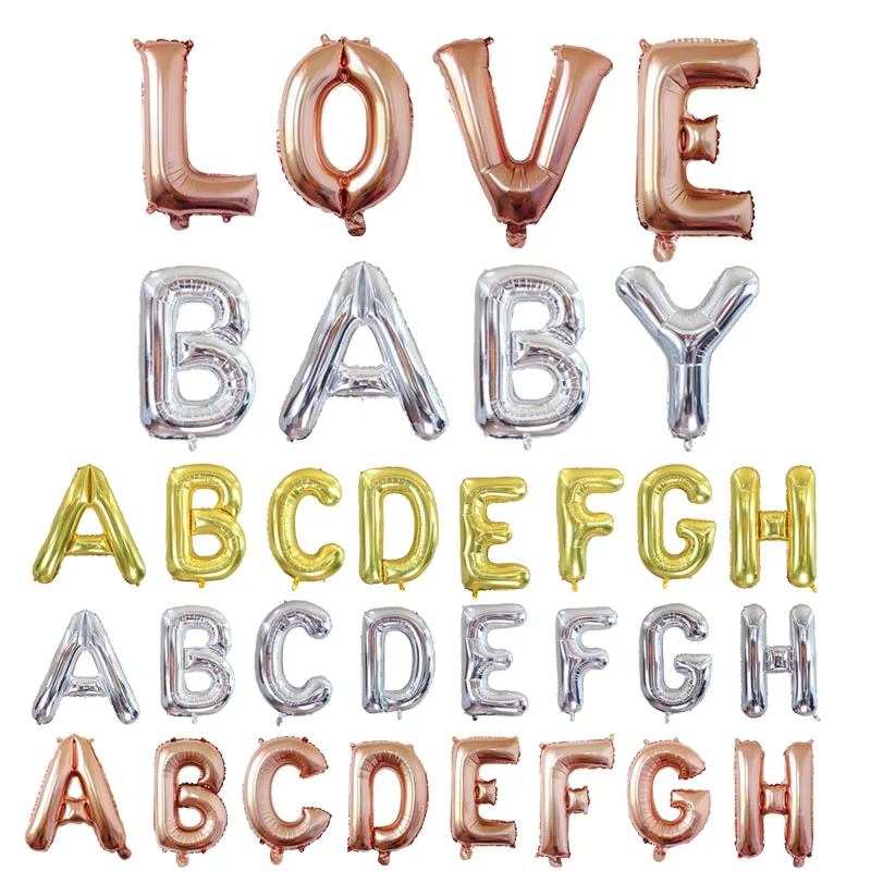 Большой воздушный шар из розового золота с надписью свадебное украшение шары