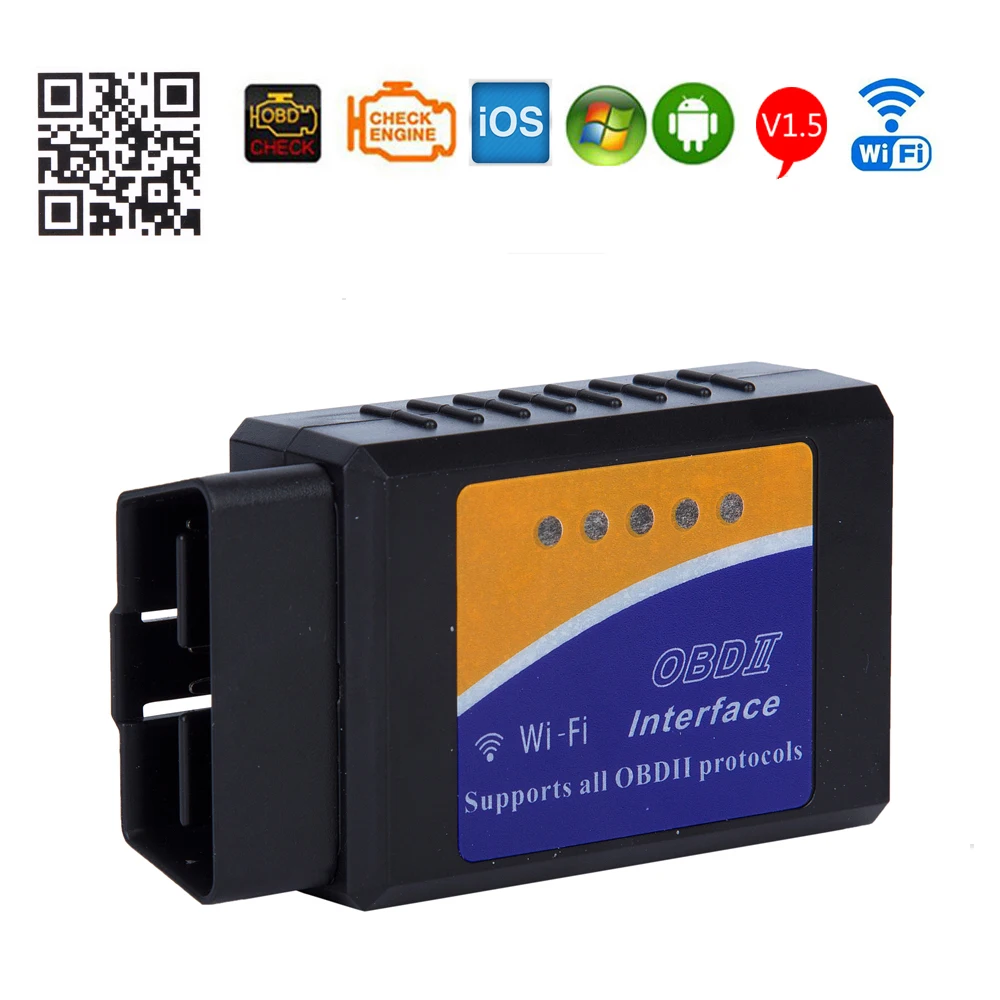 Новый ELM327 WiFi с чипом PIC18F25K80 беспроводной диагностический инструмент OBDII для