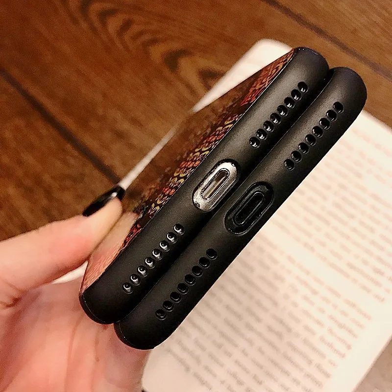 Gold Foil Geometry Phone Cases For iPhone 8 Case 6 7 Plus Glitter Back Cover X Xs Max XR TPU Rubber Gel Coque |