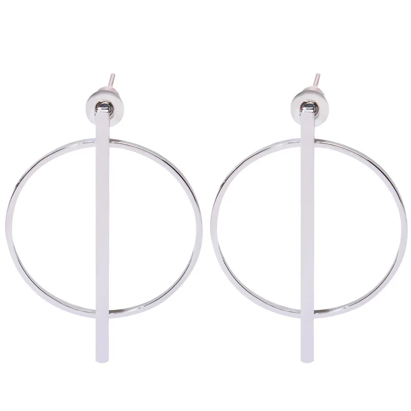 Новинка 2017 круглая металлическая фотография в стиле панк|earring shelf|stud earrings for