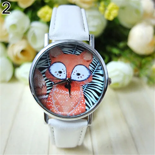 Унисекс Мужские Женские влюбленные черные белые полосы лиса циферблат