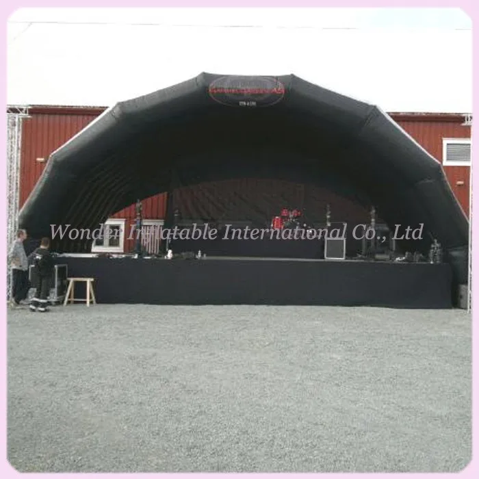 Лидер продаж гигантская надувная сценическая палатка Оксфорд серый черный