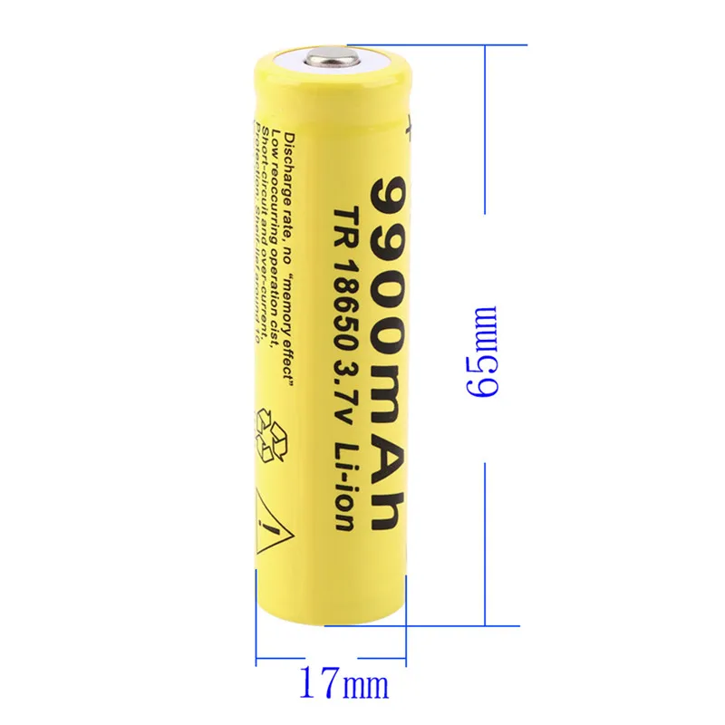 4 шт 3 7 V 9800mah 18650 Батарея Li-Ion Перезаряжаемые светодиодный фонарик фонарь