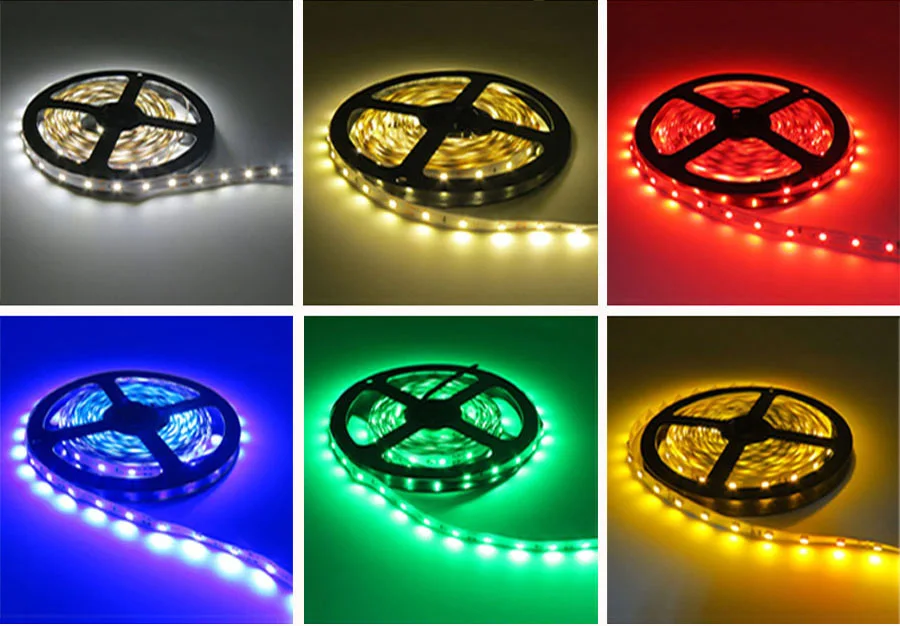 Цветная(RGB) Светодиодные ленты 5 м 300 светодиодный 3528 SMD ИК-пульт дистанционного управления с 24-мя клавишами 12V 2A Мощность адаптер гибкий светильник светодиодный лента для домашнего украшения лампы