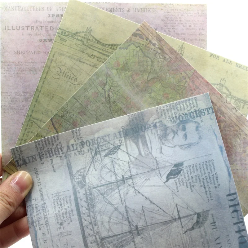 KSCRAFT 4 шт винтажные Фоновые наклейки для скрапбукинга Happy planner/Создание