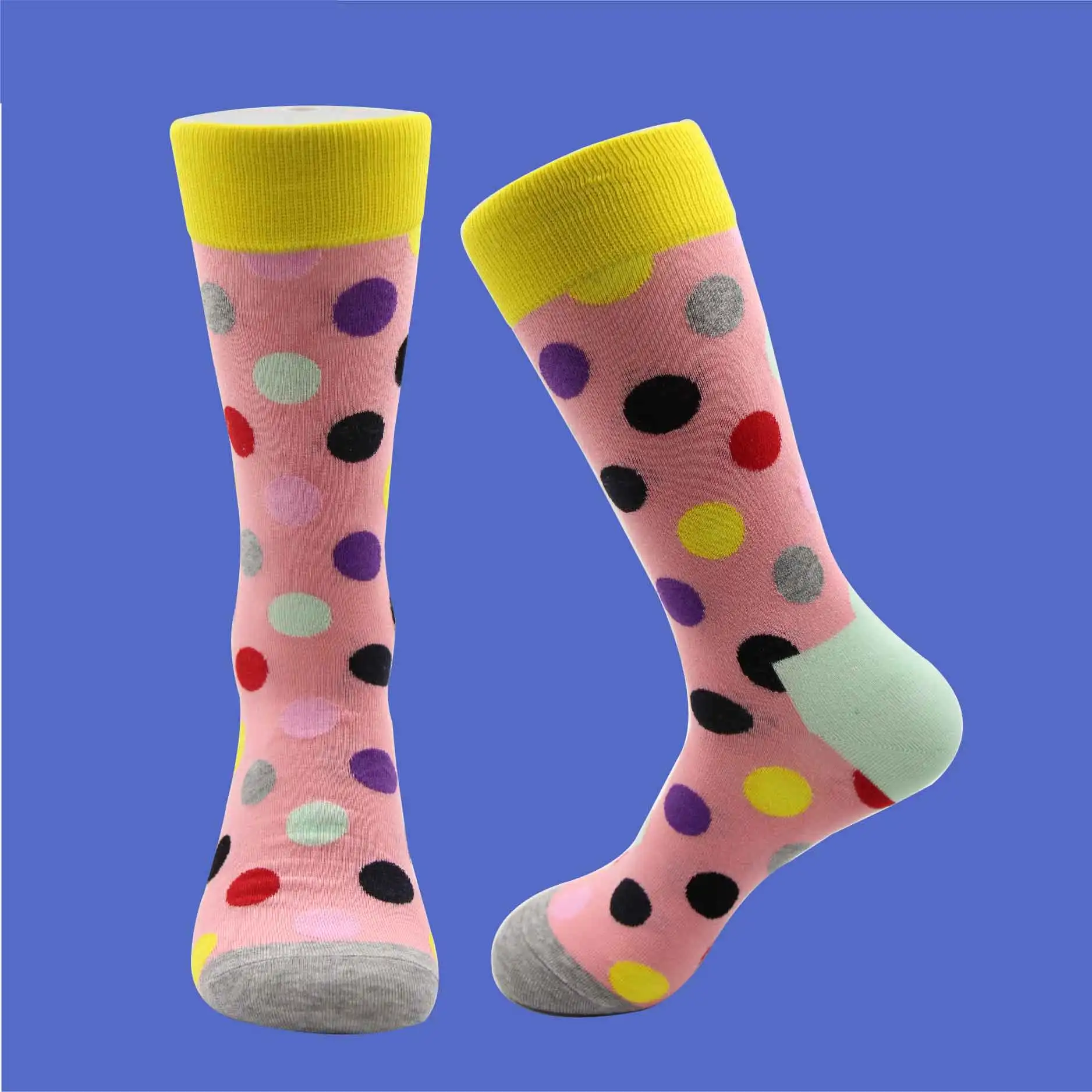 SOKKEN Happy socks пара чесаных хлопковых стоков красочные точка шаблон хип хоп лучший