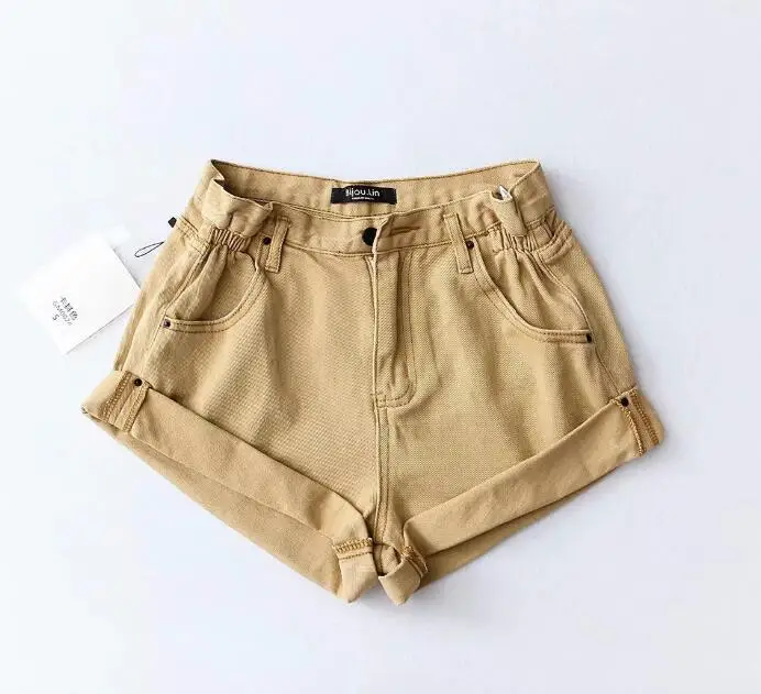 2019 Summer Women Denim Shorts Streetwear High Waist Jeans White Short Trousers | Женская одежда