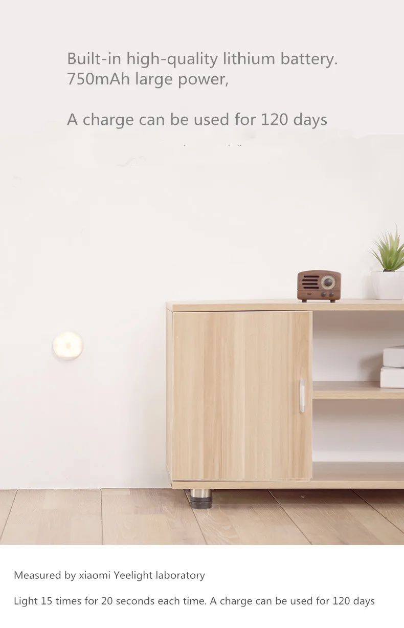 750 мАч Xiaomi Yee светильник умный перезаряжаемый светодиодный ночной Светильник для коридора инфракрасный пульт дистанционного управления датчик движения человеческого тела светильник