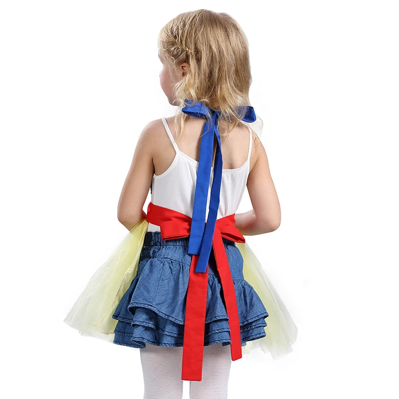 Удобный детский милый костюм Белоснежки для принцессы фартук Tutu отлично