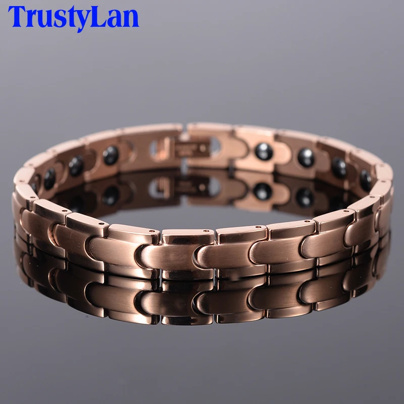 TrustyLan розово золотистый цветной полезный Энергетический Браслет для женщин из