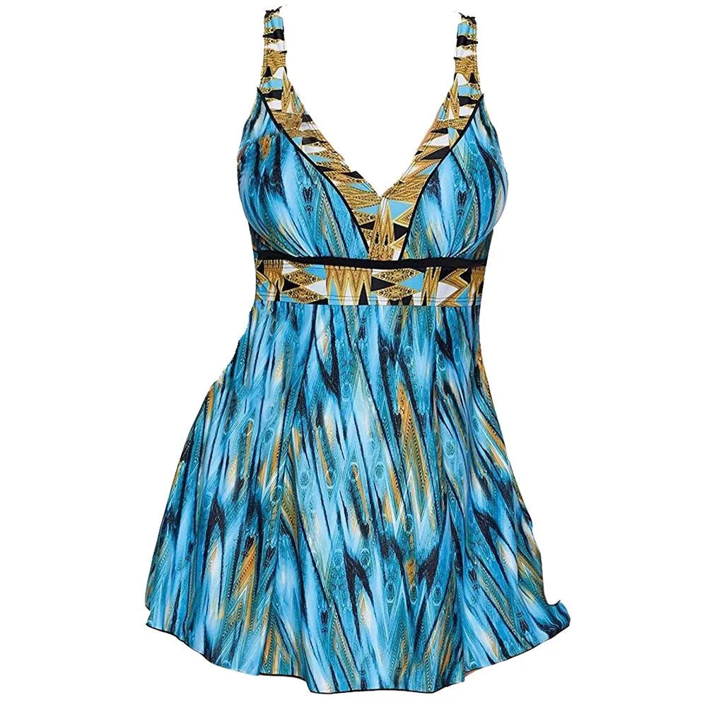 FS Пловцы Плюс Размер Женщины печати Ремень погружающийся Высокая талия вырезать