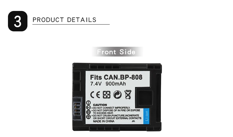 BP-808 BP-809 BP-819 BP-827 7,4 V 900 мА/ч, Батарея для Canon FS300 FS100 XA10 VIXIA HG20 HF21 HF S11 HF S10 HF11 Батарея