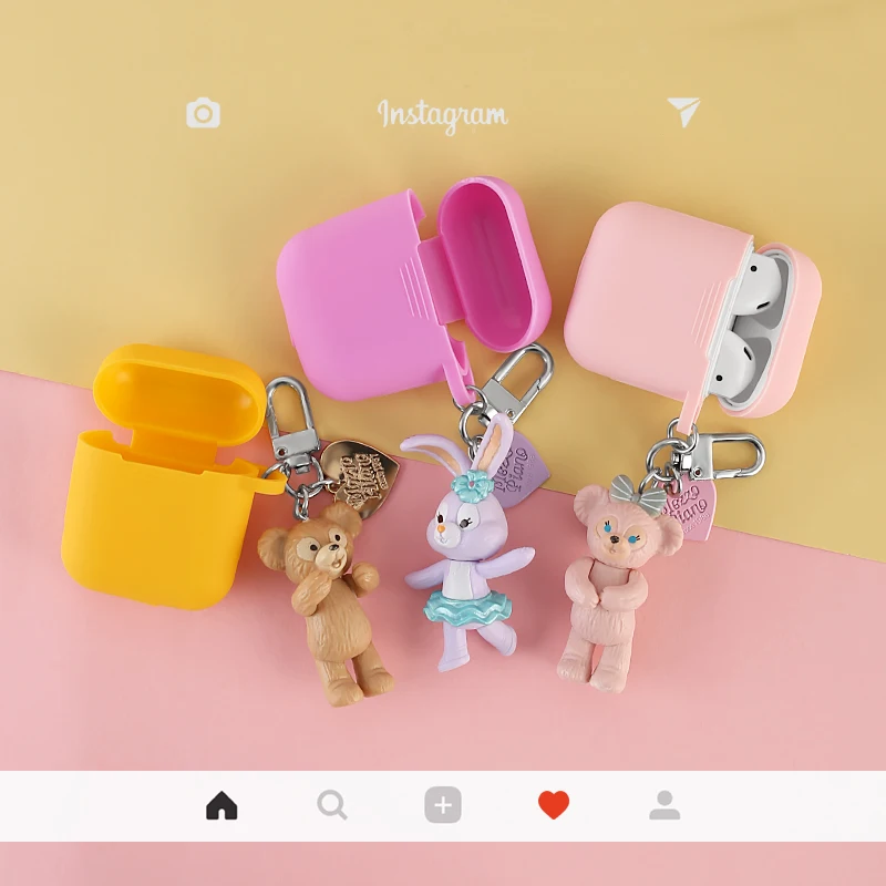Милый мультяшный беспроводной Bluetooth чехол для наушников для Apple AirPods силиконовый зарядный чехол для наушников Защитный чехол для AirPods