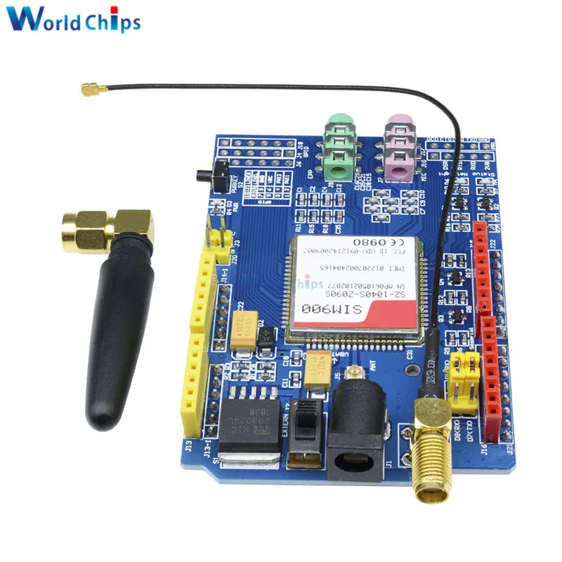 SIM900 850/900/1800/1900 МГц GPRS/GSM модуль макетной платы комплект для Arduino GPIO PWM РТК