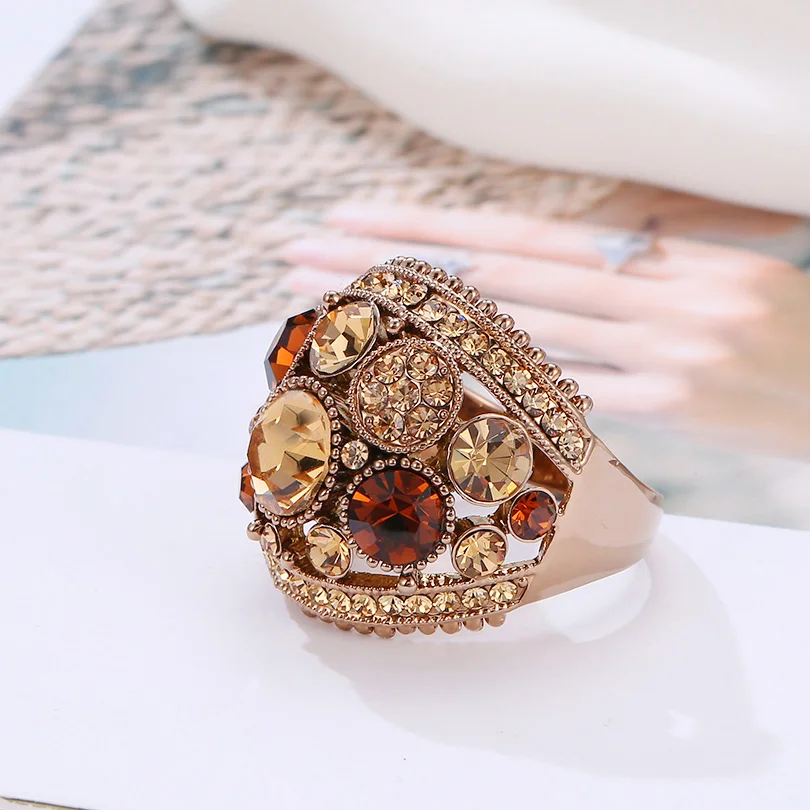 2019 винтажные модные роскошные кольца в стиле панк разноцветные ювелирные