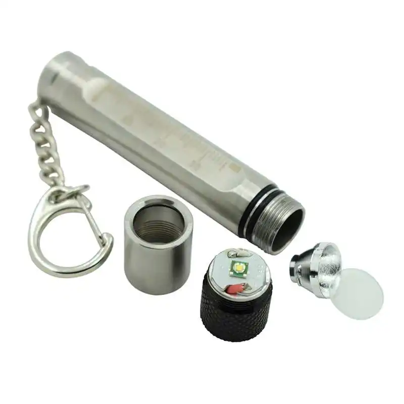 Фонарик Брелок из нержавеющей стали мини карманный светодиодный фонарик