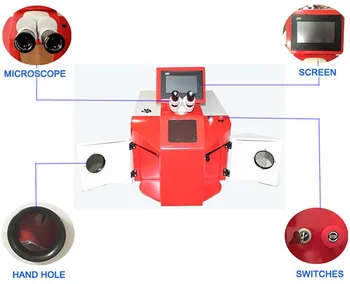 Горячая Распродажа настольная 200 Вт Ювелирная лазерная сварочная машина для