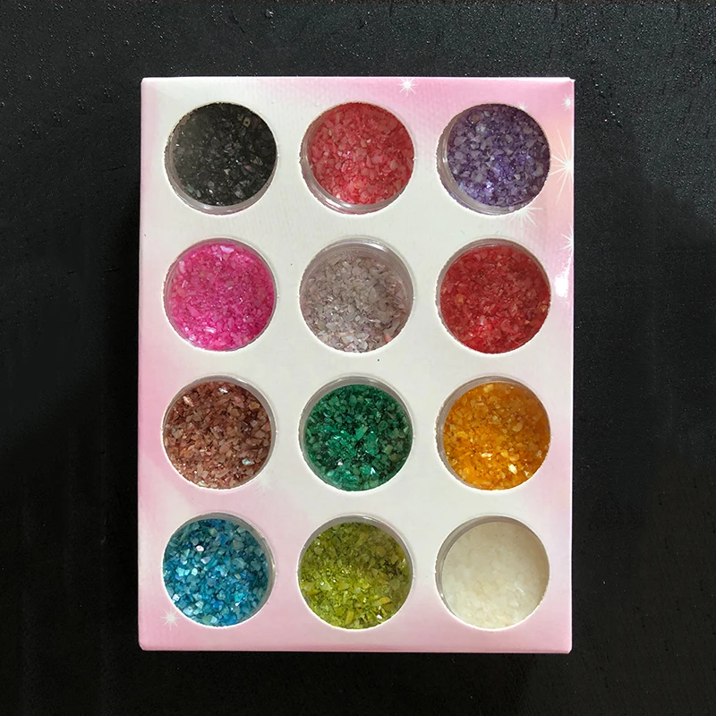 MAFANAILS Морская ракушка нерегулярные хлопья Блестки для ногтей Блестящий порошок 12