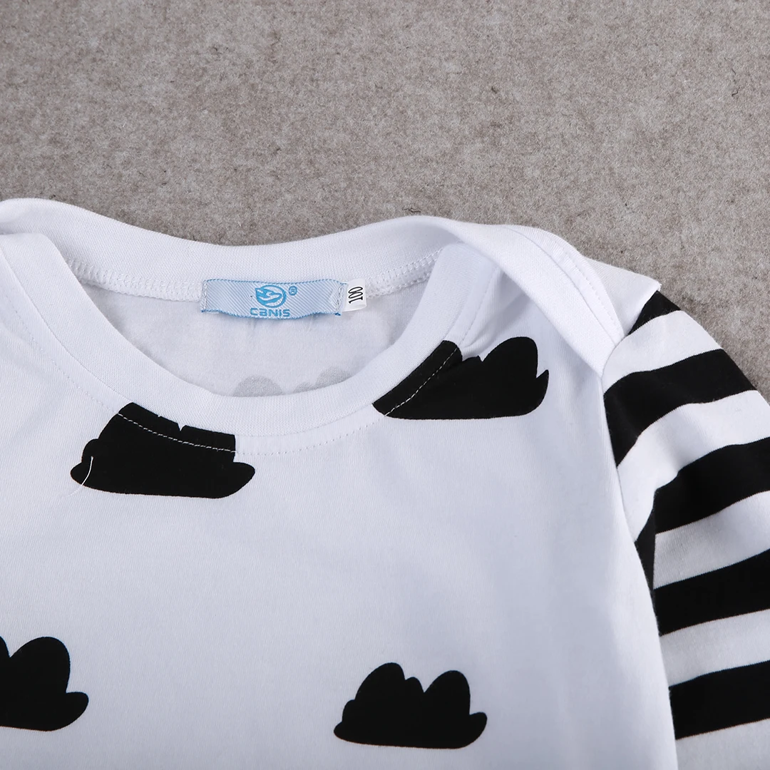 Одежда для новорожденных мальчиков хлопковый комбинезон в полоску с длинными