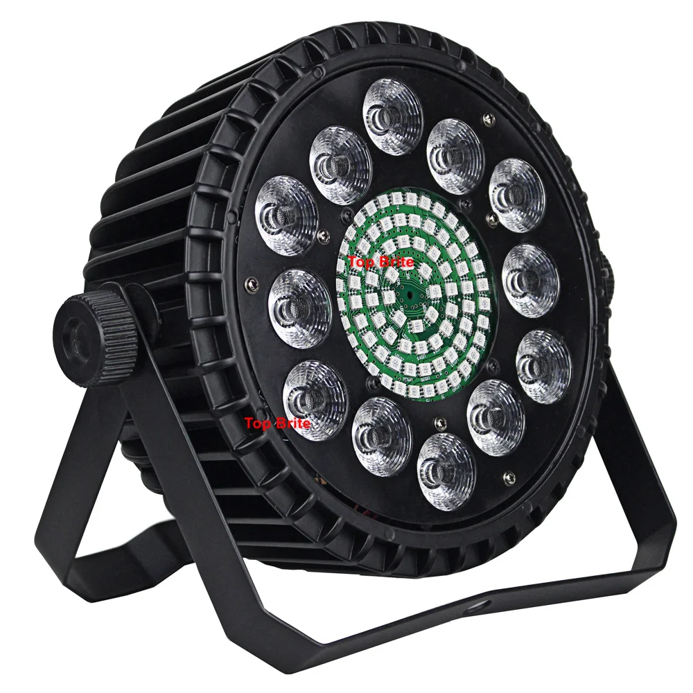 4 шт. алюминиевый корпус светодиодный Par 12X10W RGBW Quad Color LED Flat Светильник DMX Strobe