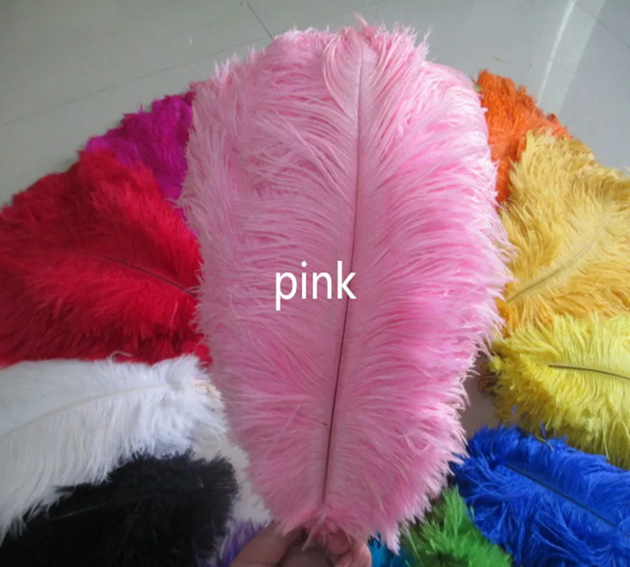 Оптовая продажа 200 шт./лот высококачественные розовые страусиные перья 10-12