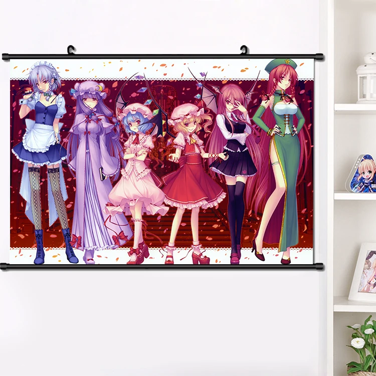 Японский аниме проект TouHou косплей хакури рейму настенный плакат подвесной на