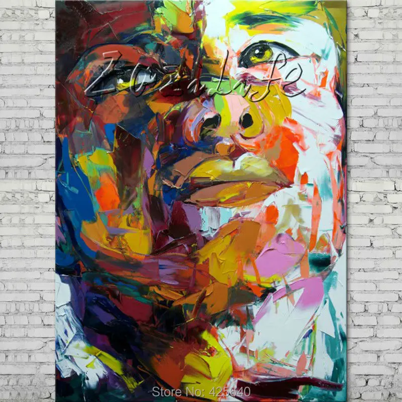Палитра ножей портрет лица картина маслом персонаж фигура холст ручная роспись