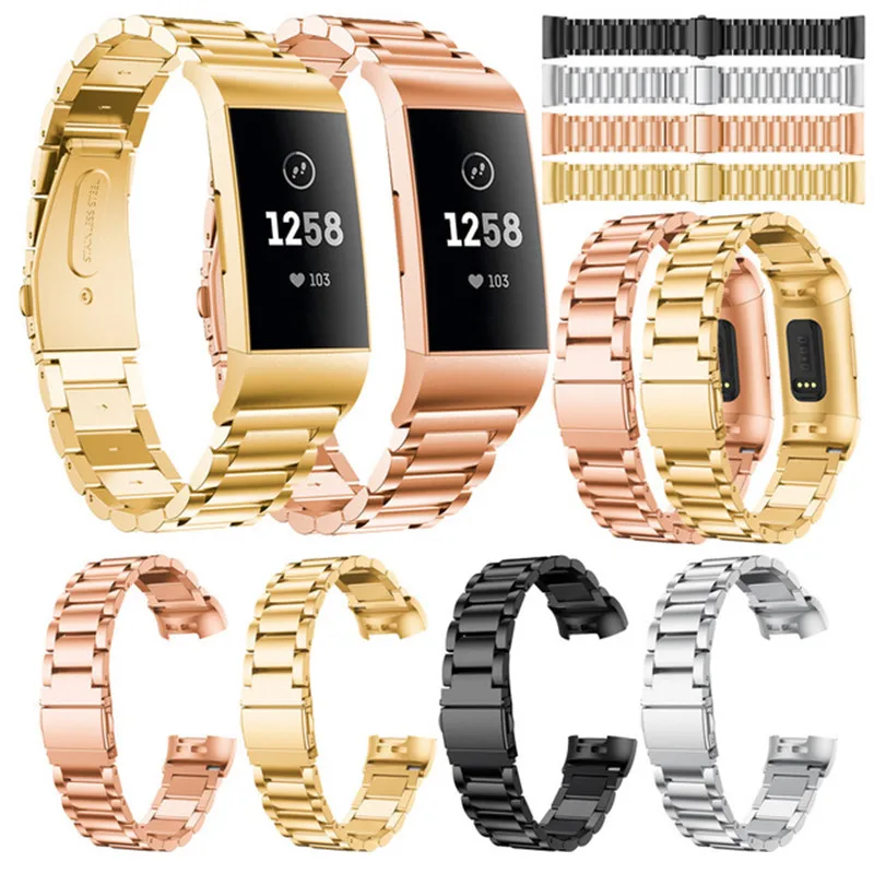 Браслет из нержавеющей стали ремешок для Fitbit Charge 3 Band Замена браслета Fit Bit Charge3