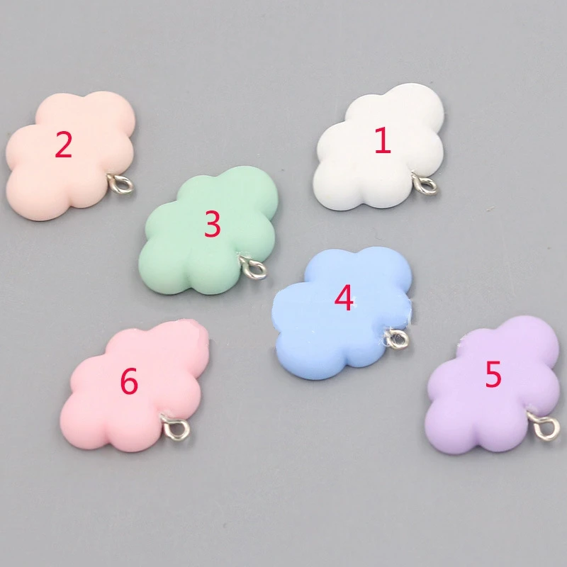 50 шт. милые разноцветные Полимерные Подвески в виде облаков аксессуары для