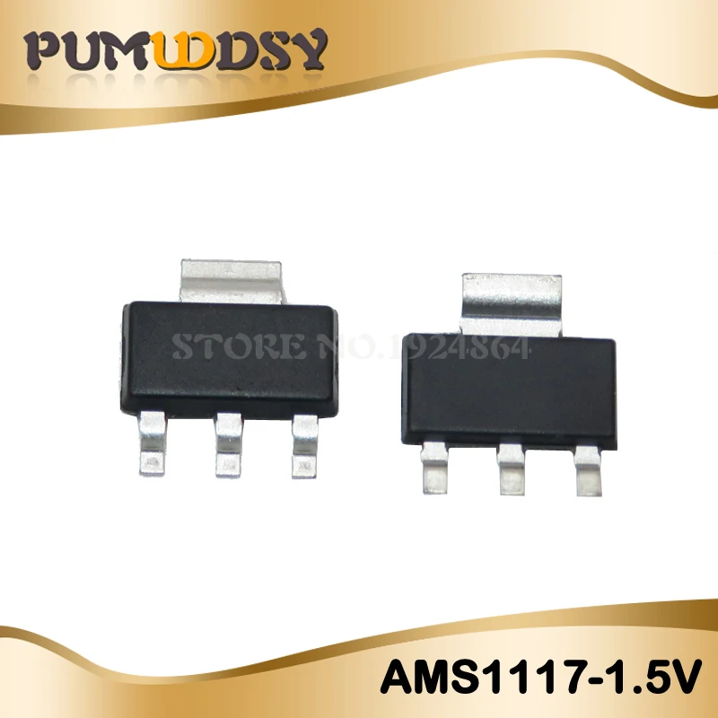 AMS1117-1.5 100 шт. AMS1117 AMS1117-3.3V AMS1117-ADJ AMS1117-1.8 AMS1117-1.2 AMS1117-5.0 AMS1117-2.5 AMS1117-3.3 AMS1117-5.0 AMS1117-1.5 сот - Цвет: AMS1117-1.5