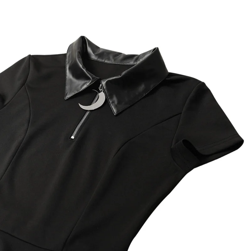 Женское облегающее платье из искусственной кожи вечерние платья в стиле панк на