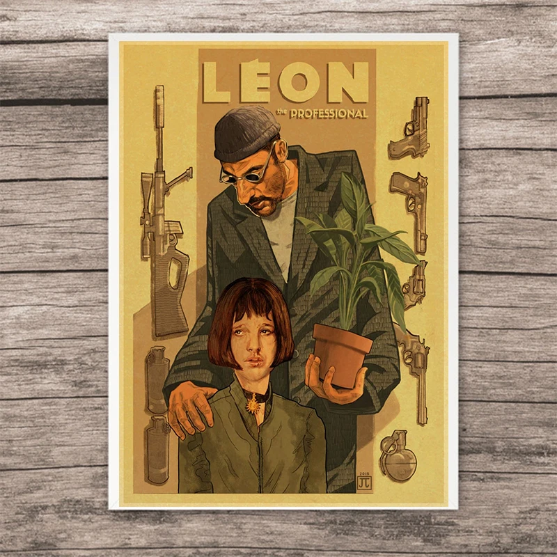 Винтаж, классическое кино Leon Профессиональный плакат ретро плакат живопись Домашний декор комнаты крафт наклейки на стену