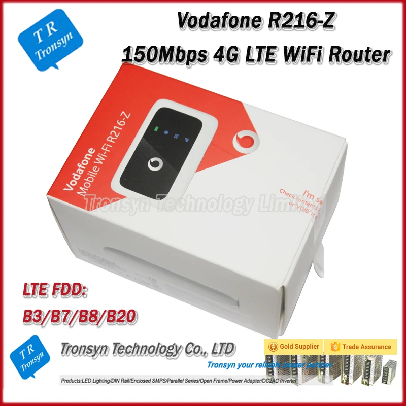 

Hot Sale Original Unlock Vodafone R216-Z 150Mbps 4G Mobile WiFi Router Support LTE FDD Band 3/7/8/20