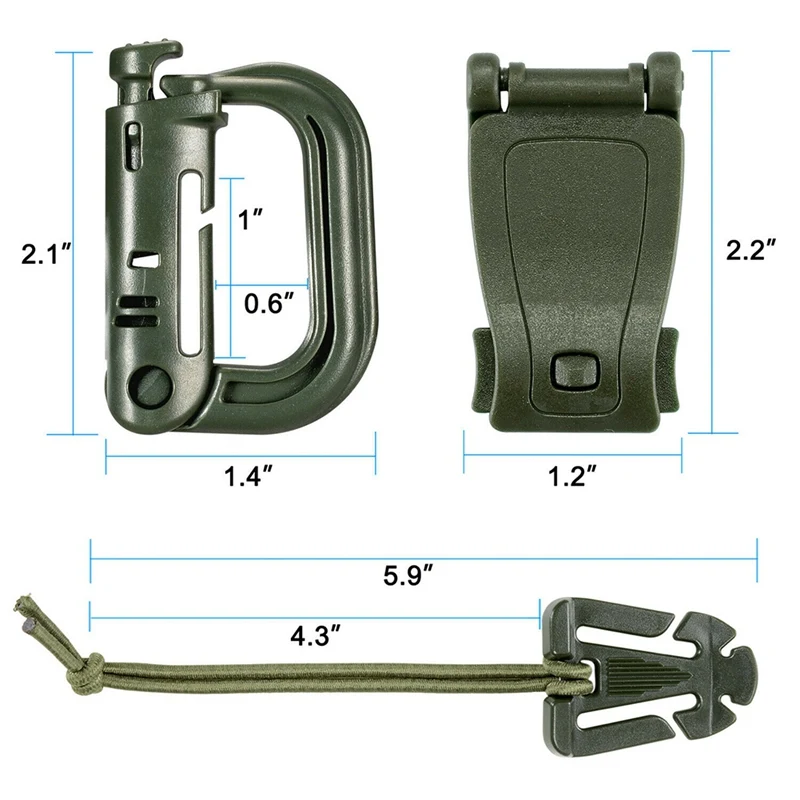 

13pcs/set Molle Strap Backpack Bag Webbing Connecting Buckle Clip Military Backpack Accessory EDC Gear Outdoor Tools