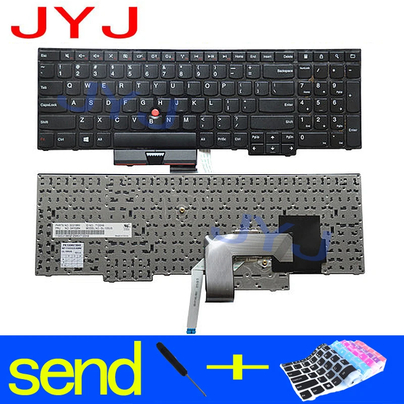 New laptop Keyboard For Lenovo Thinkpad E530 E530C E535 E545 04Y0301 04W2480 04W2443 0C01700sparent protective film | Компьютеры и