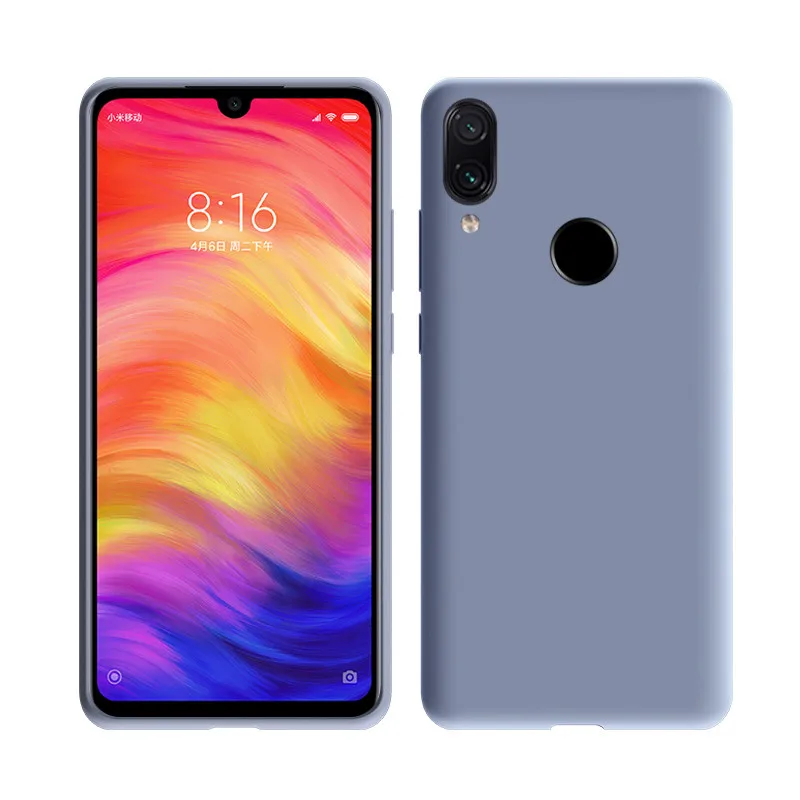 4 Жидкий силиконовый чехол для Xiaomi redmi Note 7, мягкий чехол для смартфона redmi 7, чехол для Xiomi Xaomi redmi Note7, 6,3 дюймов, чехол - Цвет: 4
