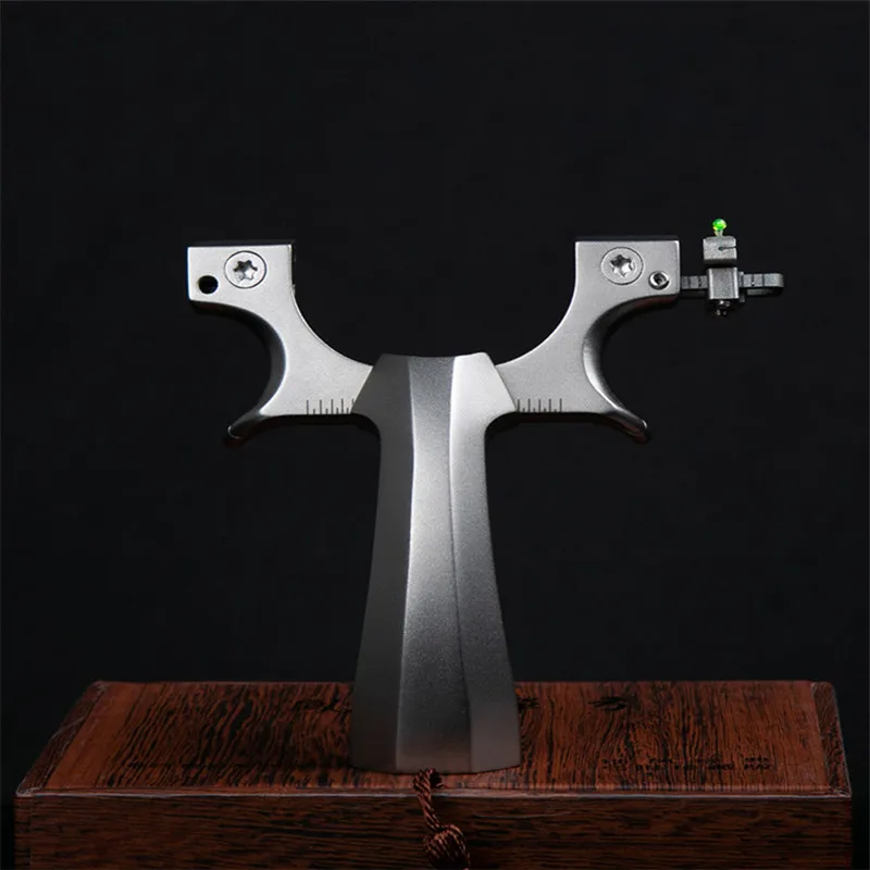 Рогатка из титанового сплава TC21 для охоты катапульта плоские резиновые ленты с