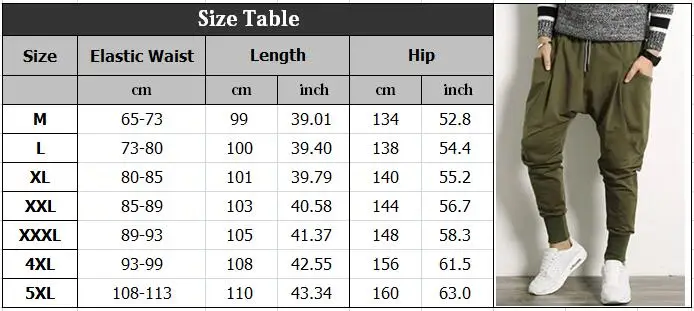 

Brand New Joggers Fashion 2020 Pantalon Homme Casual Drop Crotch Hip Hop Sweatpants Plus Size Streetwear Pants Men Trousers 5XL