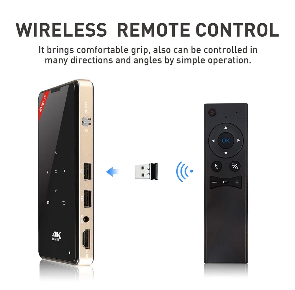 XinwaysH96-p proiettore android tasca pico H96 dlp mini amlogic S905 4 k 2 4g 5 8g Wifi BT4.0 Home | Электроника