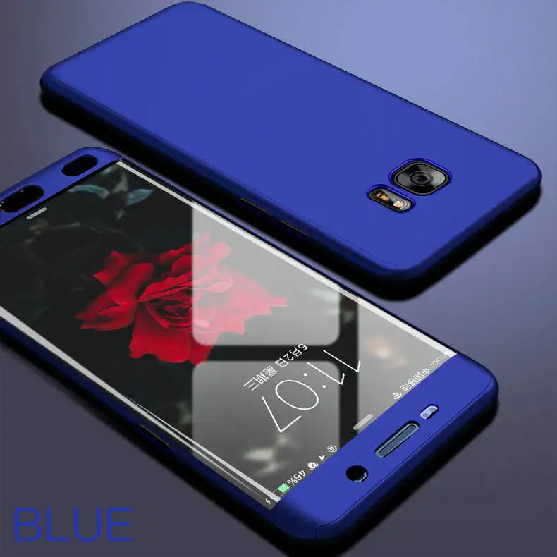 Blue Ультра тонкий 360 полный защитный чехол для samsung Galaxy J1 J2 Core J3 J5 J7 Pro Duo Prime J4 J6 плюс J8 чехол - Цвет: Blue