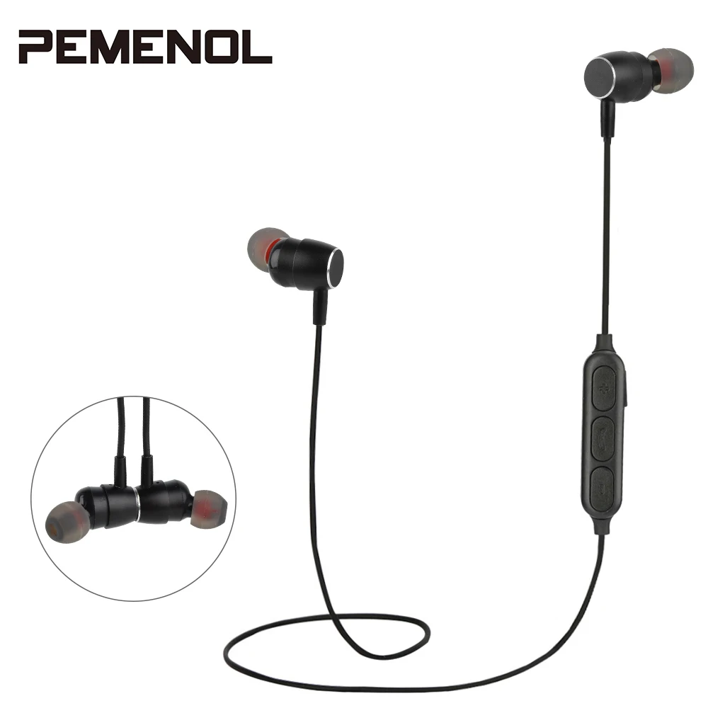 Спортивные Bluetooth наушники с шумоподавлением магнитными басами стерео звук